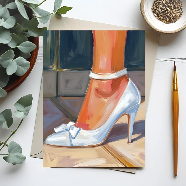 Carte Postale Talons Blancs de Mariée (Créateur téléchargé)