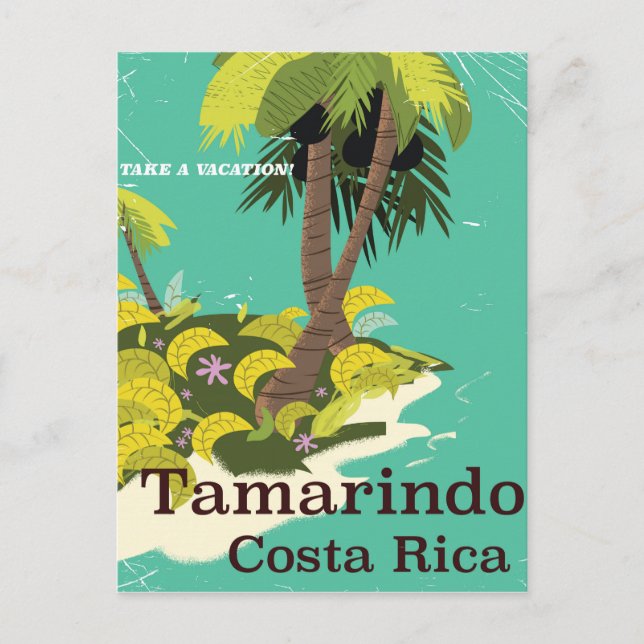 Carte Postale Tamarindo Costa Rica affiche de voyage (Devant)