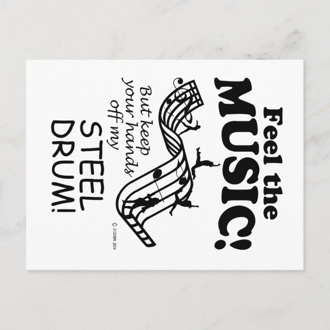 Carte Postale Tambour En Acier Ressentez La Musique (Devant)