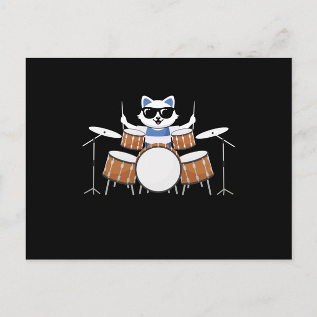 Carte Postale Tambours de chat (Devant)