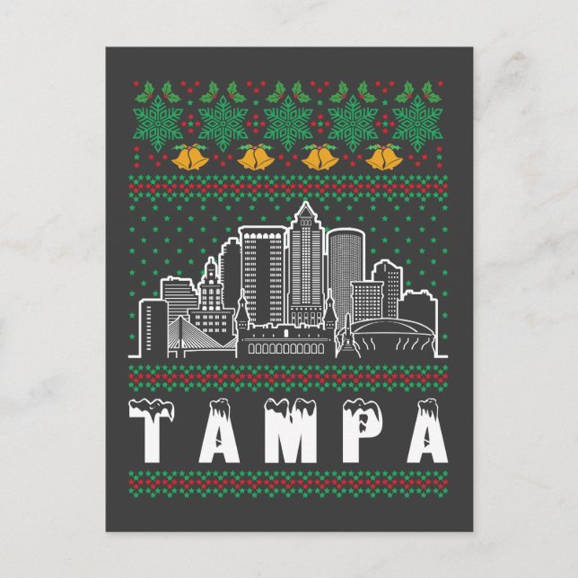 Carte Postale Tampa Florida Noël laid (Devant)