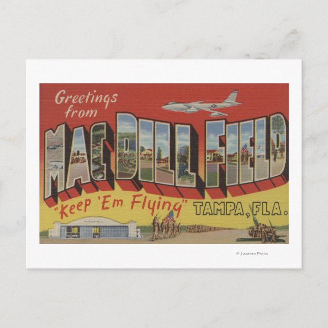 Carte Postale Tampa, Floride - Salutations De Mac Dill Field (Devant)