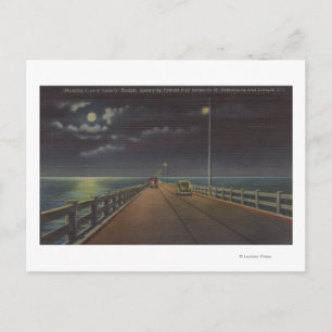 Carte Postale Tampa, Floride - Vue sur la lune du pont Gandy