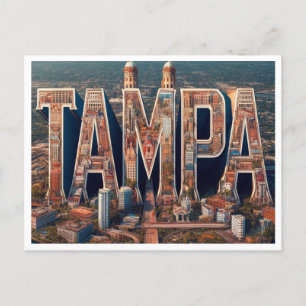 Carte Postale Tampa, Vintage voyage de Floride
