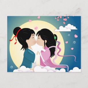Carte Postale Tanabata le bouvier et la tisserande