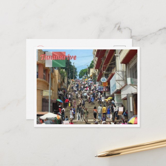 Carte Postale Tananarive - Madagascar - (Devant/Arrière en situation)