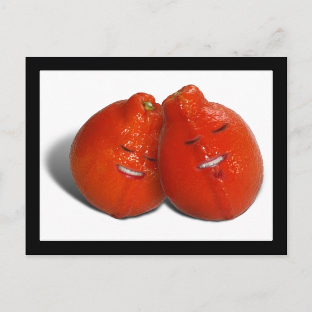 Carte Postale Tangerine Couple (Orange vous aussi amoureux ?) (Devant)