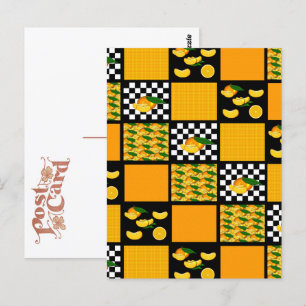 Carte Postale Tangérine et Patchwork en plastique