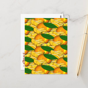 Carte Postale Tangerine un Motif d'été