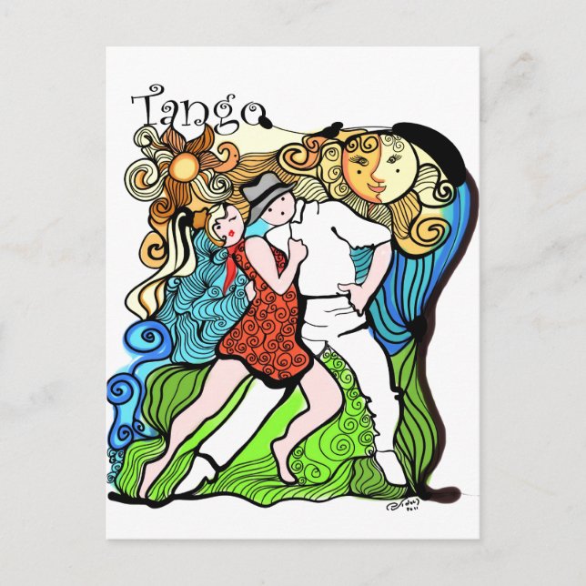 Carte Postale Tangueritos et le Sun Tango (Devant)