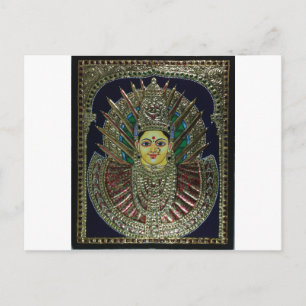 Carte Postale Tanjore Adi Parashakti Peinture