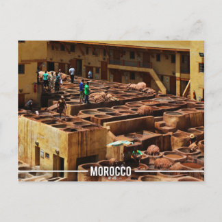 Carte Postale Tannerie en cuir de Fez - Chouara Maroc