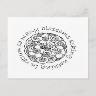 Carte Postale Tant de fleurs Haiku Postcard