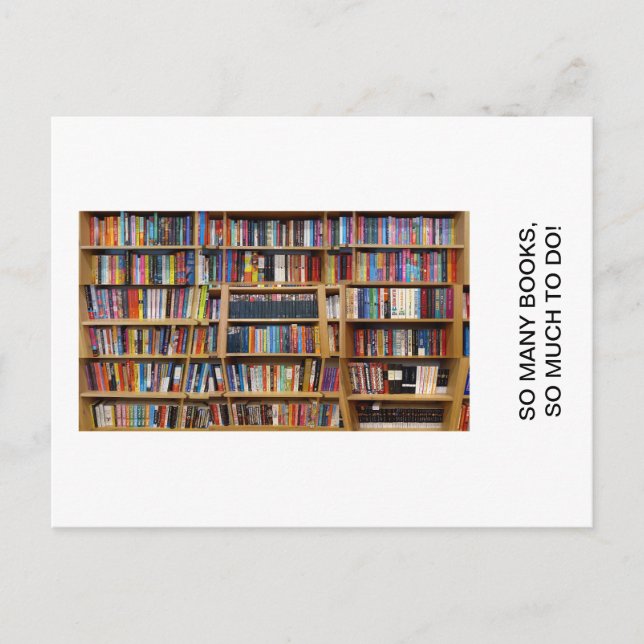 Carte Postale Tant de livres, tant de choses à faire ! Devis, Am (Devant)