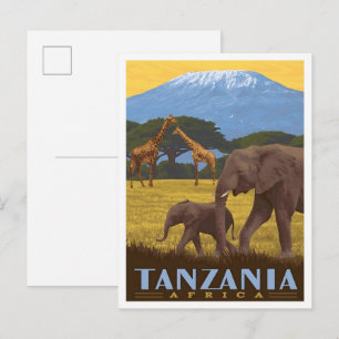 Carte Postale Tanzanie Afrique Voyage Vintage