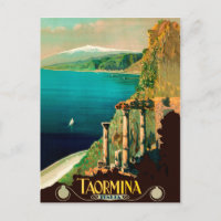 Taormina, Sicile, Italie, vue sur la côte