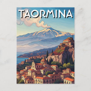 Carte Postale Taormine Italie Mont Etna