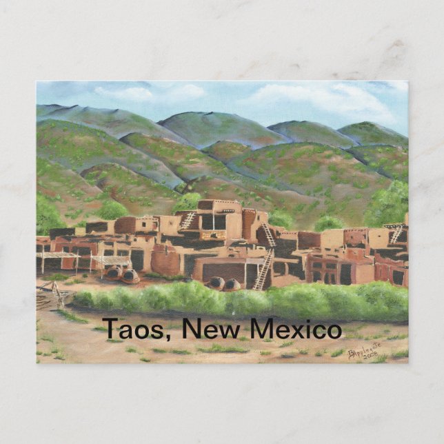 Carte Postale Taos Pueblo, Nouveau-Mexique (Devant)