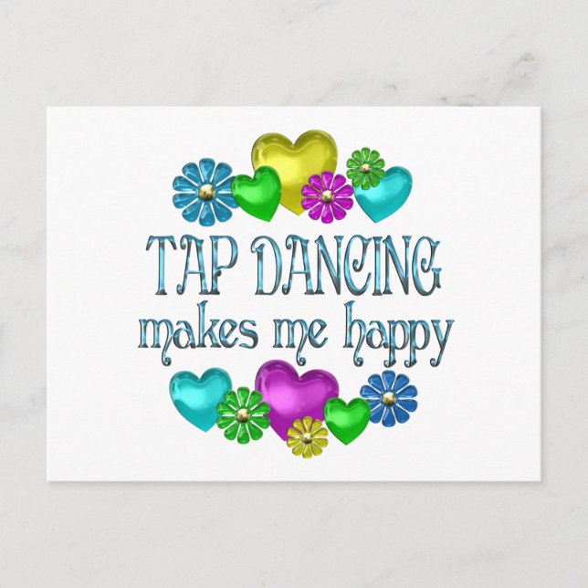 Carte Postale Tap Dancing Happy (Devant)