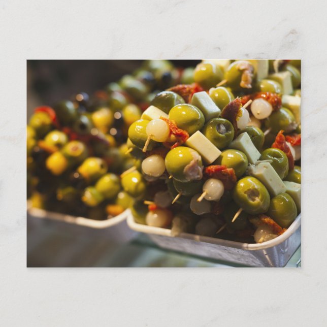 Carte Postale Tapas aux olives farcies (Devant)