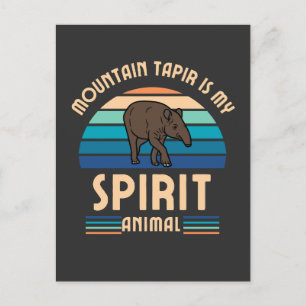 Carte Postale Tapir de montagne est mon animal d'esprit
