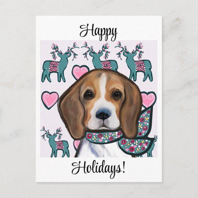 Carte Postale Tapis Beagle (Devant)