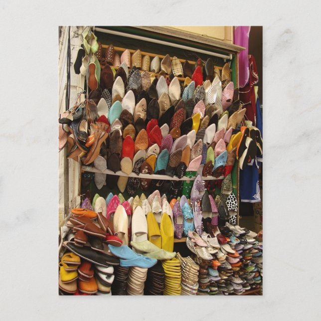 Carte Postale Tapis de souris - Vendeur de chaussures à la Kasba (Devant)