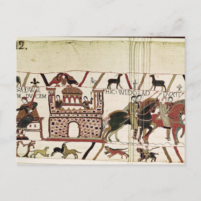 Carte Postale Tapisserie de Bayeux Earl Harold au duc de Normand (Devant)