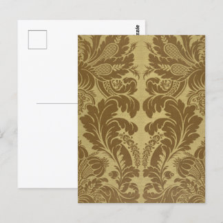 Carte Postale Tapisserie florale Vintage riche Brocade Damask 18