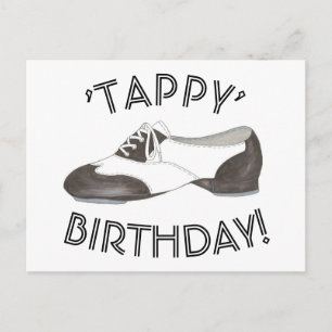 Carte Postale Tappy Joyeux Anniversaire Danse Professeur Tap Cha