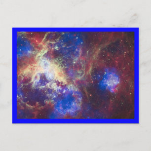 Carte Postale Tarantula Nebula frontière bleue