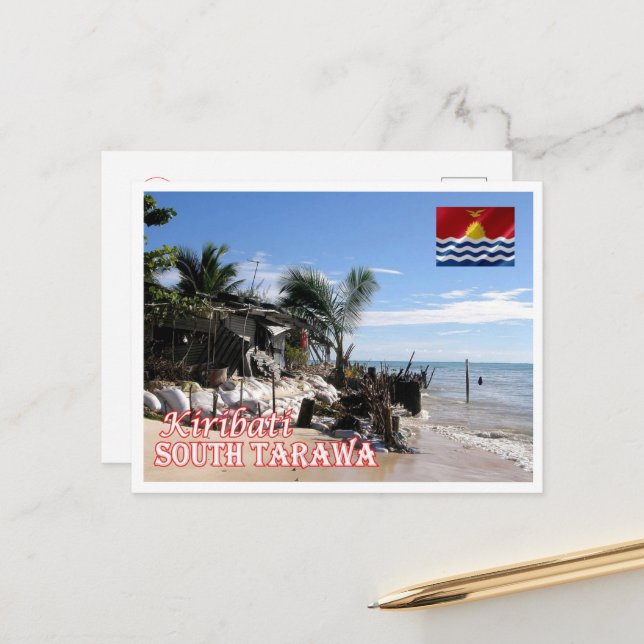 Carte Postale Tarawa Sud - Kiribati - Panorama - (Devant/Arrière en situation)