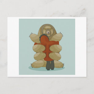 Carte Postale Tardigrade et humain