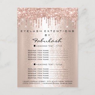 Carte Postale Tarif Rose Gold Drives Eyelashes Maquillage Cheveu