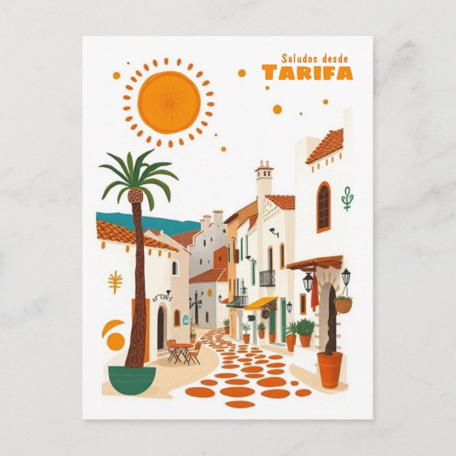 Carte Postale Tarifa Espagne vacances ville méditerranéenne Cart (Devant)