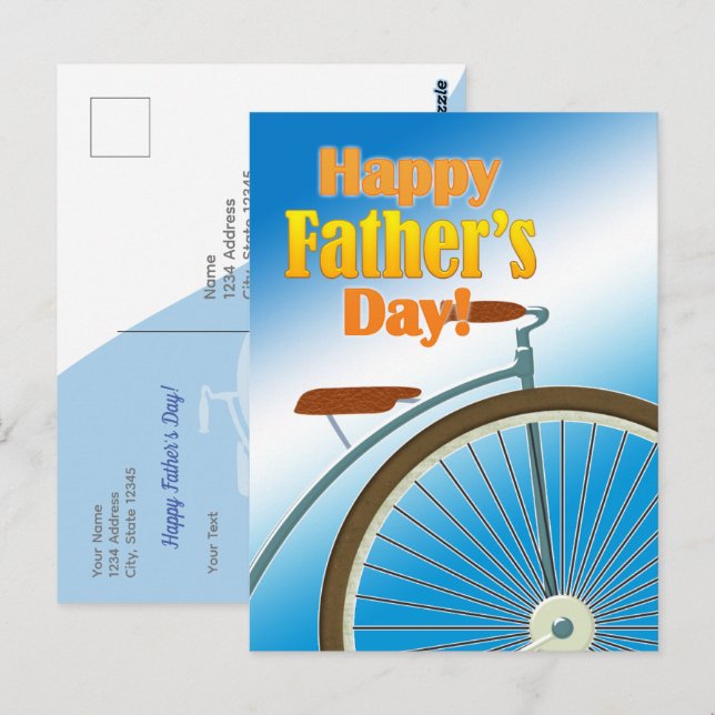 Carte Postale Tarjeta postal - Happy Father's Day (Devant / Derrière)