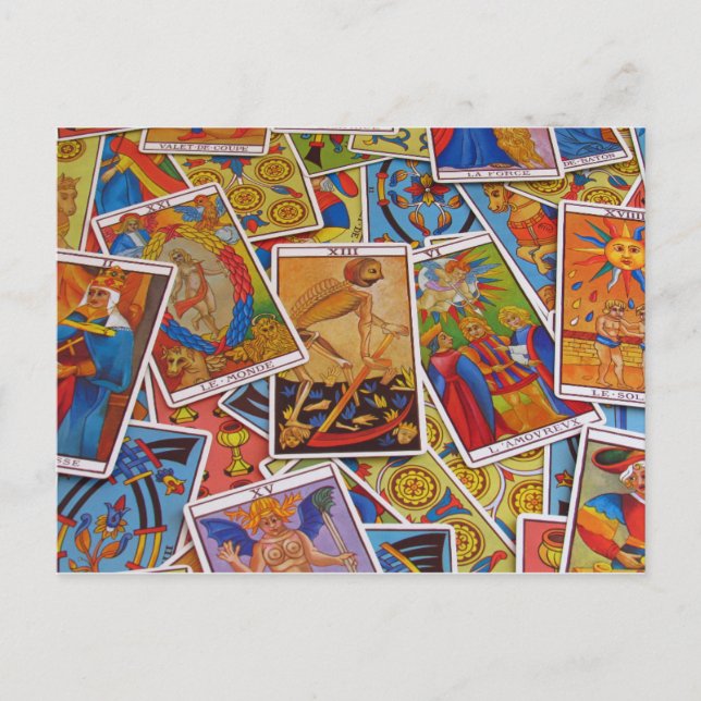 Carte postale Tarot colorée personnalisée (Devant)