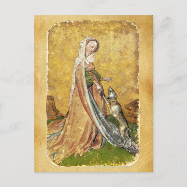 Carte Postale Tarots antiquaires /Cartes de cour allemandes/Dame (Devant)