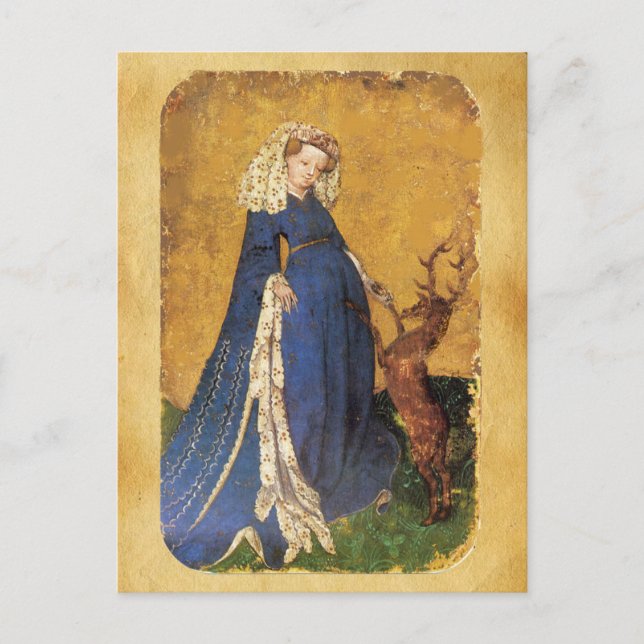 Carte Postale Tarots antiquités /Cartes de cour allemandes/Dame  (Devant)