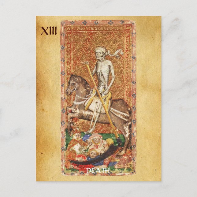 CARTE POSTALE TAROTS DE RENAISSANCE ANTIQUE 13 / MORT (Devant)
