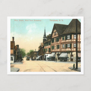 Carte Postale Tarrytown NY, Main St, 1910 Vintage