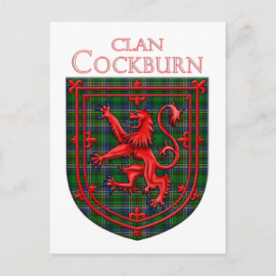 Carte Postale Tartan Cockburn Écossais Lion Rampant