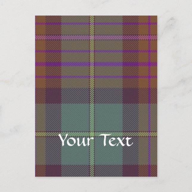 Carte Postale tartan écossais antique (Devant)