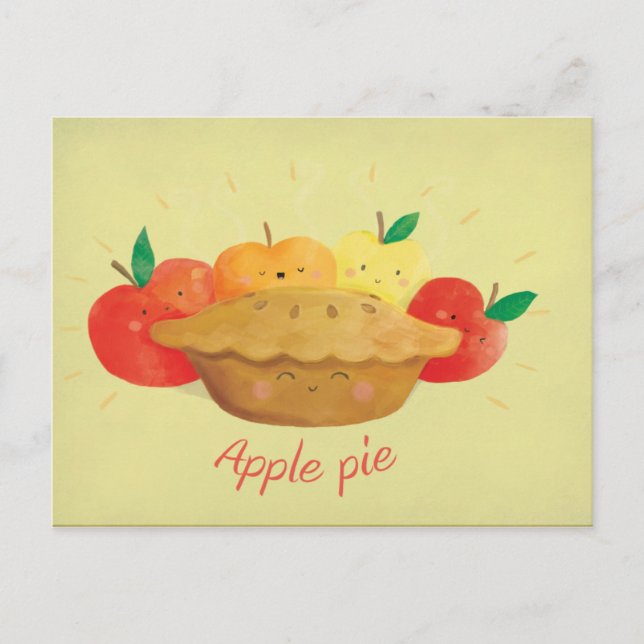 Carte Postale Tarte à la pomme (Devant)