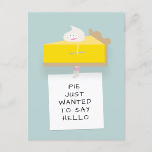 Carte Postale Tarte au citron Bonjour