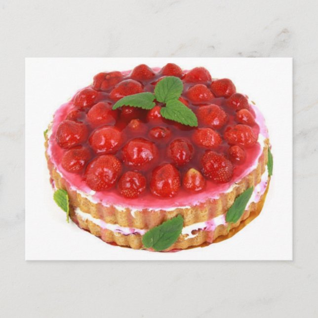 Carte Postale Tarte aux fraises (Devant)