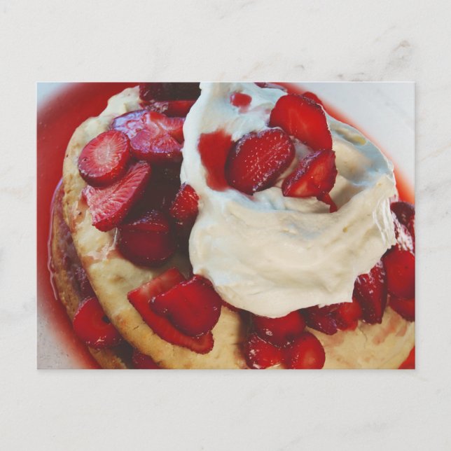 Carte Postale Tarte aux fraises (Devant)