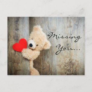 Carte Postale T'as manqué l'ours en peluche