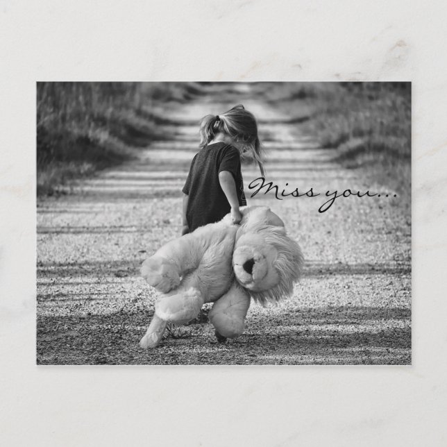 Carte Postale T'as manqué l'ours en peluche (Devant)