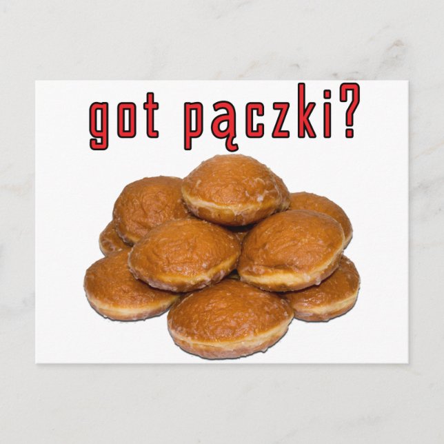 Carte Postale t'as paczki ? Dessert polonais (Devant)